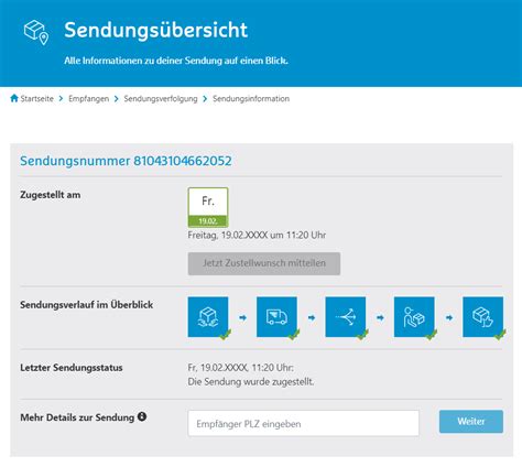sendevervolgung hermes